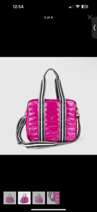 Pink Pickle Ball Puffer Tote