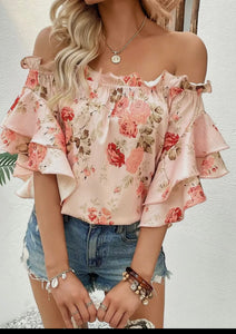 Floral Off Shoulder Blouse