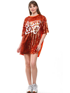 orange sequin mini dress Ready to Shine Sequin Mini Dress in Orange – Look A Likes