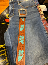 Camel and Turquoise Western Belt