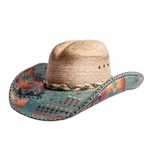 Aztec  Turquoise Straw Hat