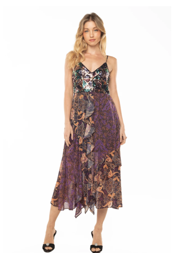 plum holiday dress Sequins Nutcracker Holiday Dress Plum main image 0