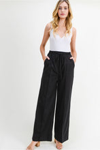 The Cosmo High Waist Linen Pants in Black