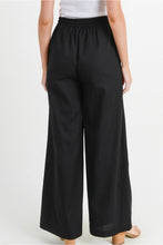 The Cosmo High Waist Linen Pants in Black