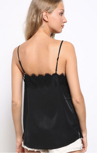Flirty Girl Lace Cami in Black