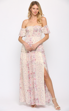 Easy Breezy Paisley Off the Shoulder Maxi Dress