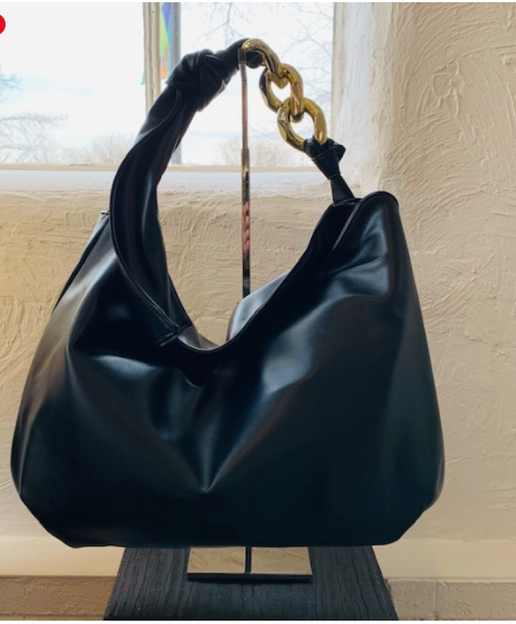 Knotted Hobo Purse with Chain
