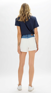 Darlin' Denim & White High-Rise Jean Shorts