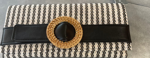 Tweed Striped Clutch/Cross Body