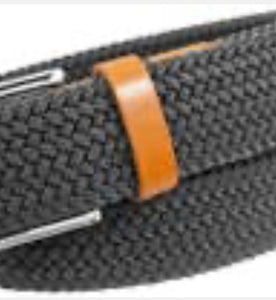 Florsheim Woven Belt with Leather Buckle