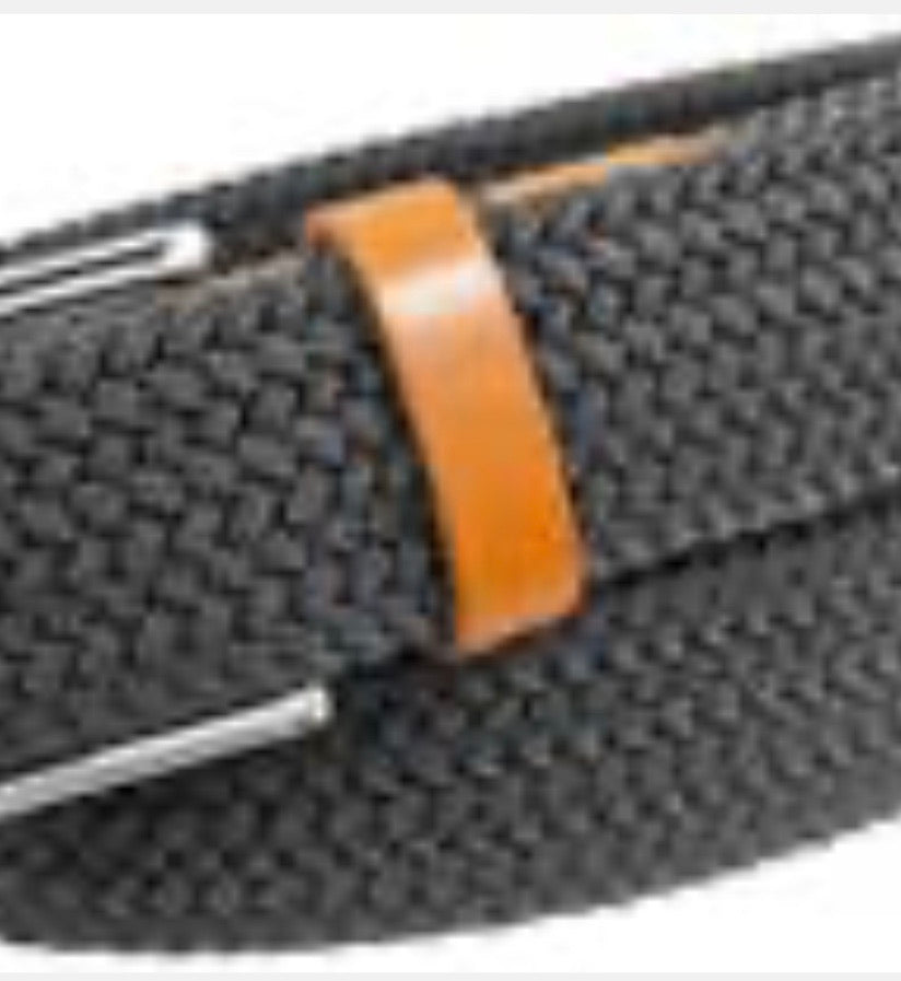 Florsheim Woven Belt with Leather Buckle