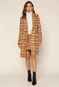 Perfectly Plaid Overcoat in Camel