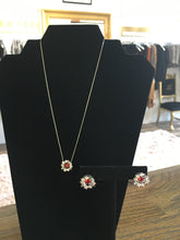 Red Crystal Necklace with Shimmering Stone