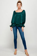 Green with Envy Poet Layered Top