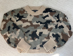 Camouflage Crop Sweater